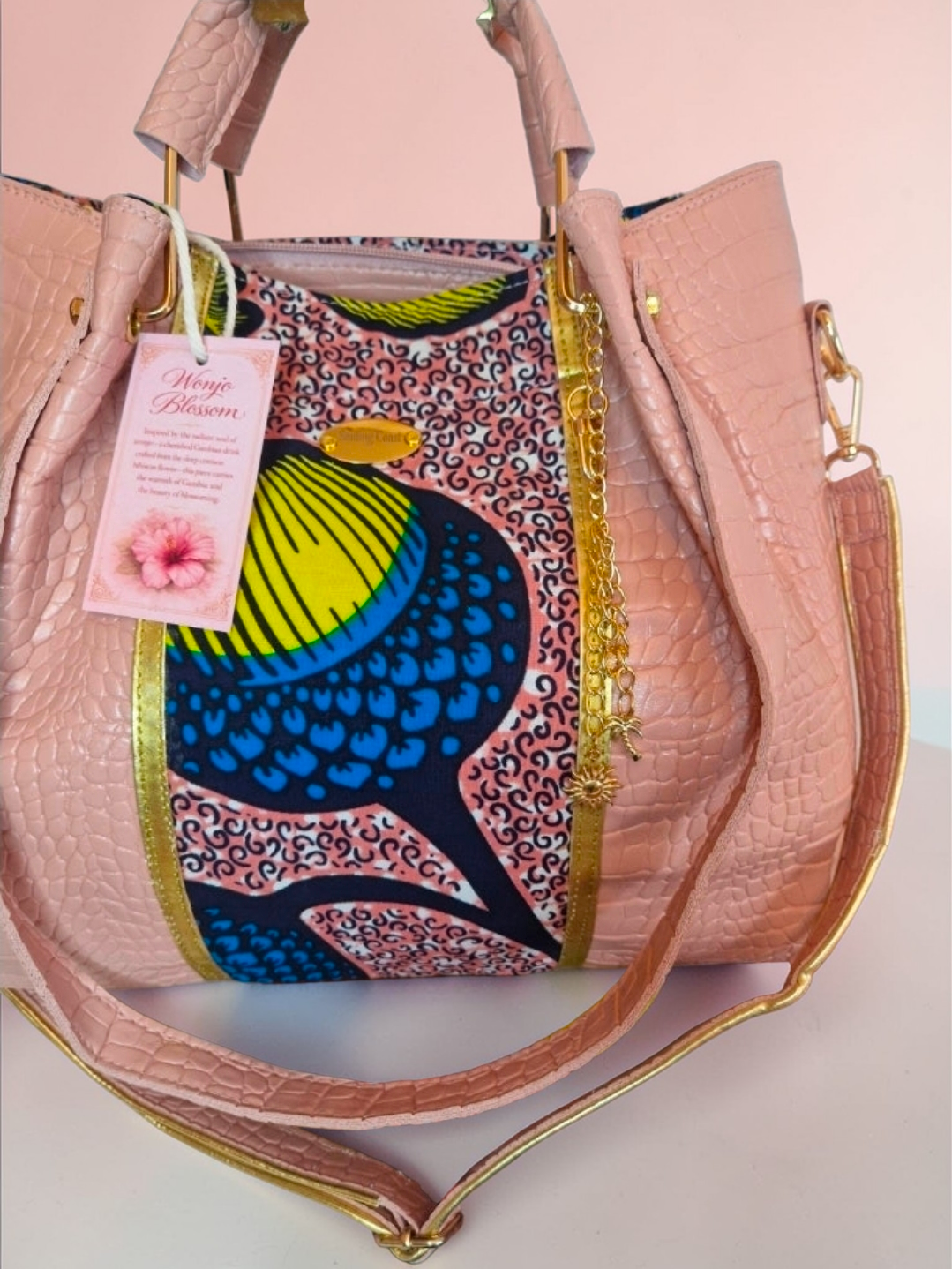 African Wax Print/ Vegan leather Handbag Set (1495 kr)